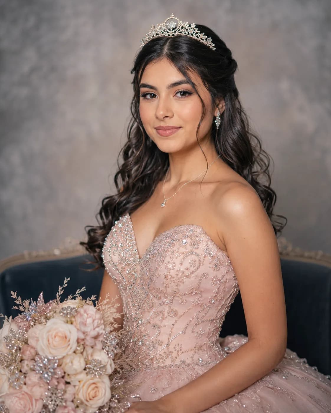 Quinceañera en una invitación digital de XV con fotografía
